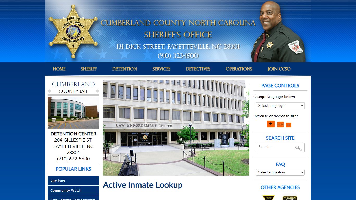 Active Inmate Lookup | ccsonc.org